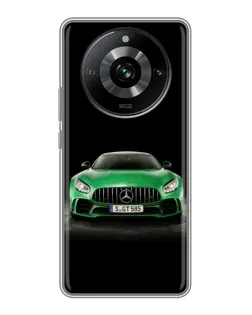 Чехол для Realme 11 с картинкой «Mercedes — неоновый лого» Чехол для Realme 11 с картинкой «Mercedes — неоновый лого»