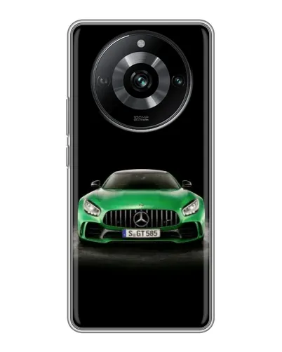 Чехол для Realme 11 с картинкой «Mercedes — неоновый лого» Чехол для Realme 11 с картинкой «Mercedes — неоновый лого»