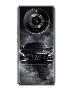 Чехол для Realme 11 с картинкой «Mercedes в дыму» Чехол для Realme 11 с картинкой «Mercedes в дыму»