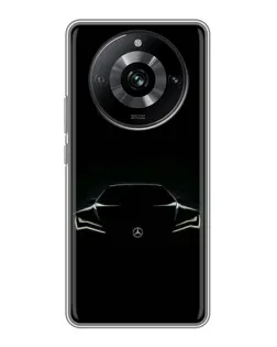 Чехол для Realme 11 с картинкой «Mercedes — силуэт авто» Чехол для Realme 11 с картинкой «Mercedes — силуэт авто»
