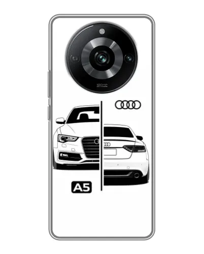 Чехол для Realme 11 с картинкой «Audi — контрастный дизайн»