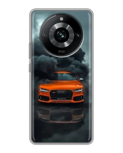 Чехол для Realme 11 с картинкой «Audi в облаках дыма»