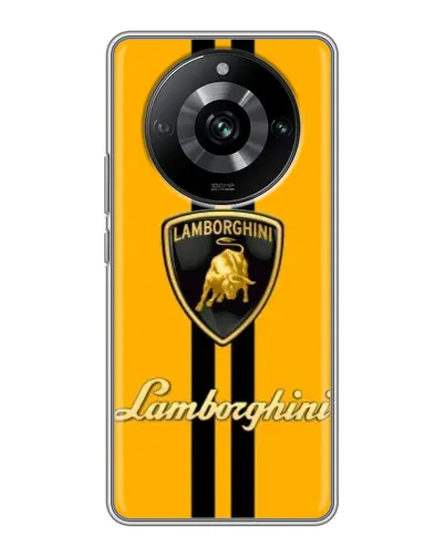 Чохол для Realme 11 з картинкою «Lamborghini Stripe жовтий»