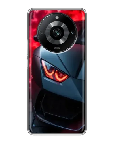Чохол для Realme 11 з картинкою «Lamborghini червоне сяйво»