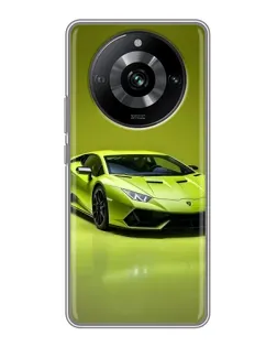 Чохол для Realme 11 з картинкою «Салатовий Lamborghini Huracan»