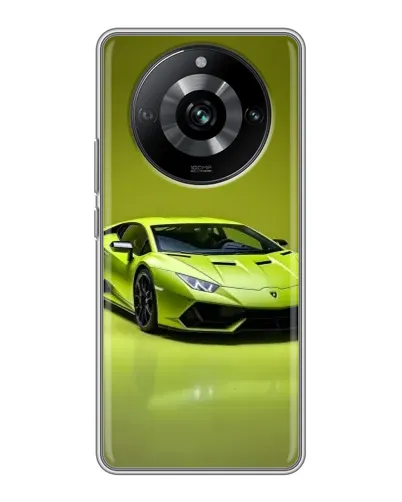 Чохол для Realme 11 з картинкою «Салатовий Lamborghini Huracan»