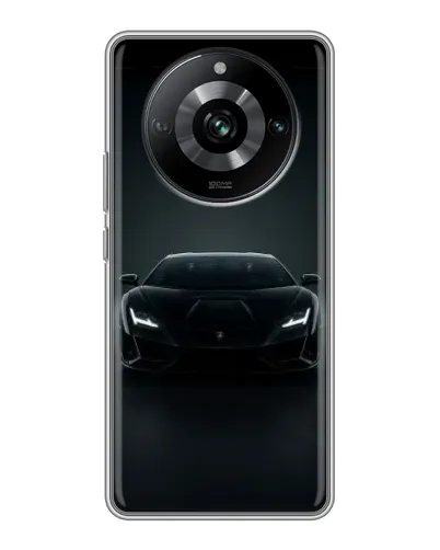 Чохол для Realme 11 з картинкою «Чорний Lamborghini Aventador»