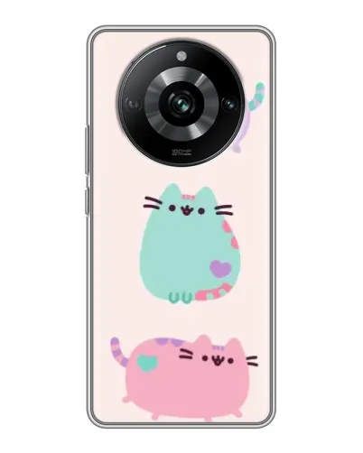 Чохол для Realme 11 з картинкою «Pusheen тріо»