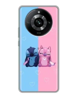 Чохол для Realme 11 з картинкою «Stitch та Angel Love»
