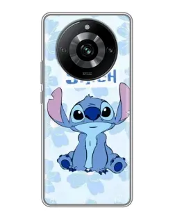 Чохол для Realme 11 з картинкою «Stitch серед квітів»