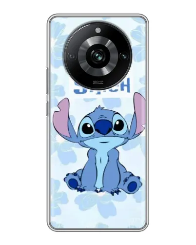 Чохол для Realme 11 з картинкою «Stitch серед квітів»