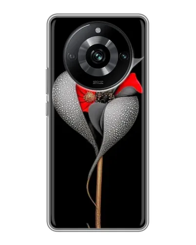 Чехол для Realme 11 с картинкой «Серебряный фантазийный цветок» Чехол для Realme 11 с картинкой «Серебряный фантазийный цветок»