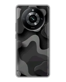 Чохол для Realme 11 з картинкою «Темний абстрактний камуфляж»