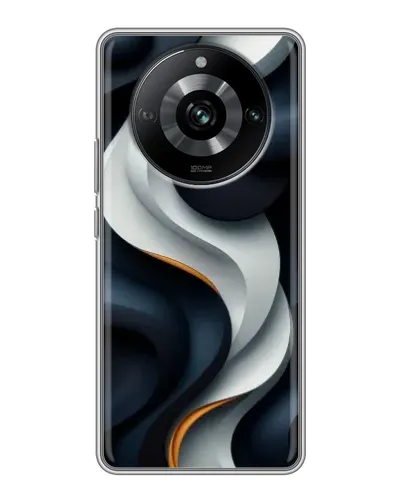 Чохол для Realme 11 з картинкою «Об'ємні чорно-білі стрічки» Чохол для Realme 11 з картинкою «Об'ємні чорно-білі стрічки»