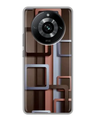 Чохол для Realme 11 з картинкою «Коричневі об'ємні квадрати» Чохол для Realme 11 з картинкою «Коричневі об'ємні квадрати»