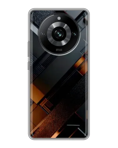 Чохол для Realme 11 з картинкою «Чорні геометричні блоки» Чохол для Realme 11 з картинкою «Чорні геометричні блоки»