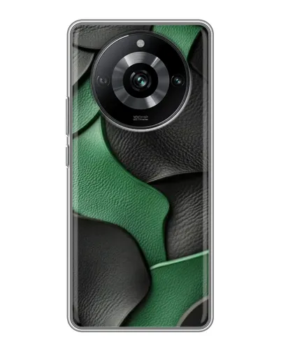 Чохол для Realme 11 з картинкою «Зелені шкіряні хвилі» Чохол для Realme 11 з картинкою «Зелені шкіряні хвилі»