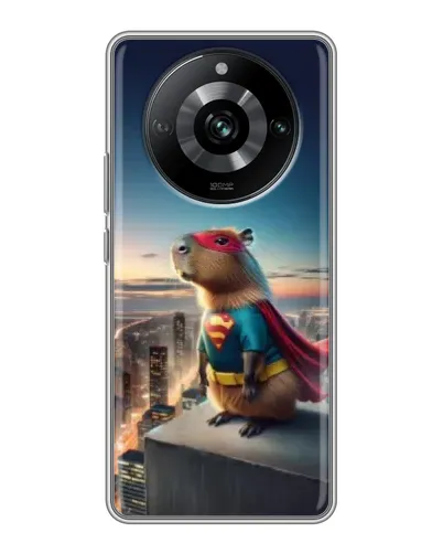 Чохол для Realme 11 з картинкою «Капі-мен супергерой» Чохол для Realme 11 з картинкою «Капі-мен супергерой»