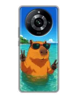 Чохол для Realme 11 з картинкою «Морська капібара» Чохол для Realme 11 з картинкою «Морська капібара»