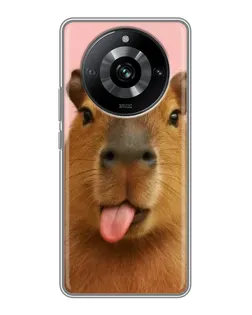 Чохол для Realme 11 з картинкою «Капібара з язиком» Чохол для Realme 11 з картинкою «Капібара з язиком»