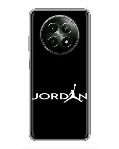 Чехол для Realme 12 5G с картинкой «Jordan White Logo» Чехол для Realme 12 5G с картинкой «Jordan White Logo»