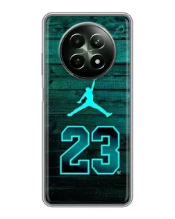 Чехол для Realme 12 5G с картинкой «Jordan Cyan 23» Чехол для Realme 12 5G с картинкой «Jordan Cyan 23»