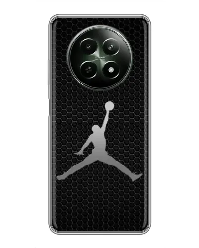 Чехол для Realme 12 5G с картинкой «Jordan Dark Carbon» Чехол для Realme 12 5G с картинкой «Jordan Dark Carbon»