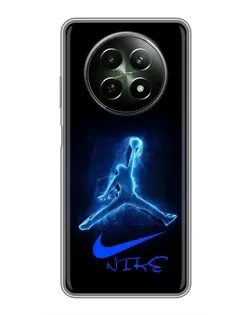 Чехол для Realme 12 5G с картинкой «Jordan Neon Blue» Чехол для Realme 12 5G с картинкой «Jordan Neon Blue»