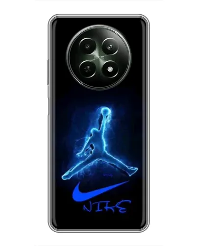 Чехол для Realme 12 5G с картинкой «Jordan Neon Blue» Чехол для Realme 12 5G с картинкой «Jordan Neon Blue»