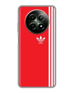 Чехол для Realme 12 5G с картинкой «Красный минимализм Adidas»