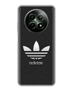 Чехол для Realme 12 5G с картинкой «Adidas Карбоновая текстура»