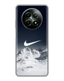 Чехол для Realme 12 5G с картинкой «Nike — зимние горы»