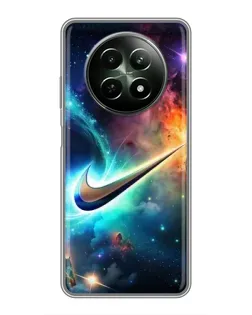 Чехол для Realme 12 5G с картинкой «Космический Nike Swoosh»