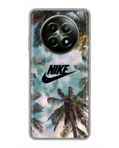 Чехол для Realme 12 5G с картинкой «Тропический принт Nike» Чехол для Realme 12 5G с картинкой «Тропический принт Nike»
