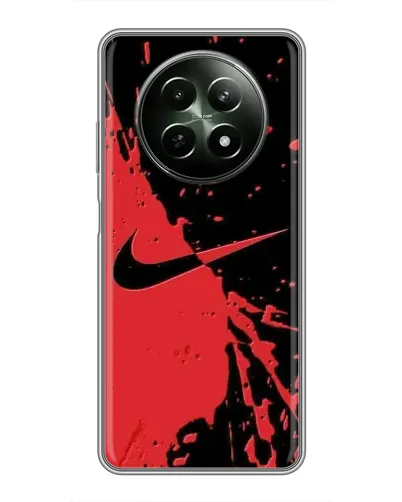 Чехол для Realme 12 5G с картинкой «Красные брызги Nike» Чехол для Realme 12 5G с картинкой «Красные брызги Nike»