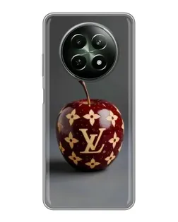 Чехол для Realme 12 5G с картинкой «Красное яблоко LV»