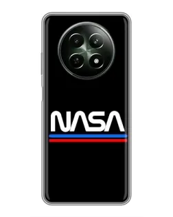 Чехол для Realme 12 5G с картинкой «NASA — классика Red Blue»