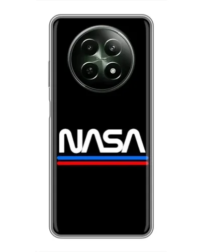 Чехол для Realme 12 5G с картинкой «NASA — классика Red Blue»