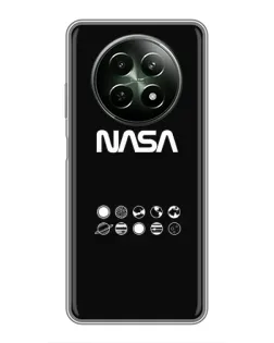 Чехол для Realme 12 5G с картинкой «NASA — технический принт»