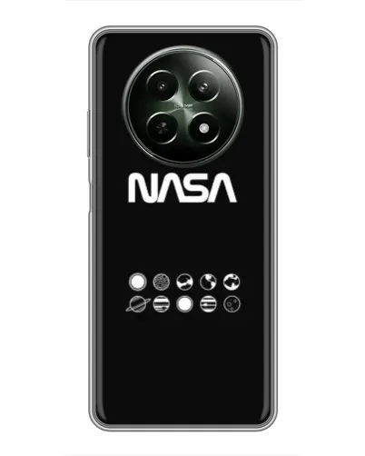 Чехол для Realme 12 5G с картинкой «NASA — технический принт»