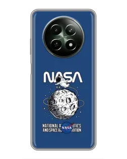 Чехол для Realme 12 5G с картинкой «NASA — лунная миссия»