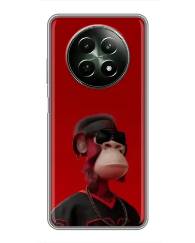 Чехол для Realme 12 5G с картинкой «Bored Ape в красном»