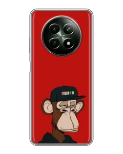 Чехол для Realme 12 5G с картинкой «Bored Ape — красный фон» Чехол для Realme 12 5G с картинкой «Bored Ape — красный фон»