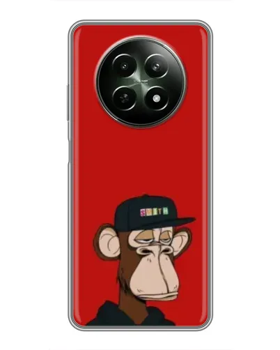 Чехол для Realme 12 5G с картинкой «Bored Ape — красный фон»