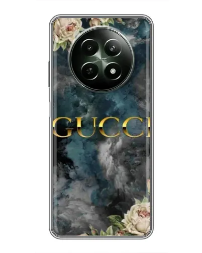 Чехол для Realme 12 5G с картинкой «Абстрактные цветы Gucci»