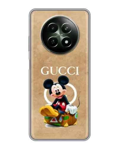 Чехол для Realme 12 5G с картинкой «Микки Маус Gucci — крафт»