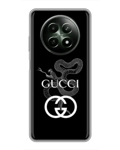 Чехол для Realme 12 5G с картинкой «Gucci — серебряная змея»