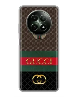 Чехол для Realme 12 5G с картинкой «Gucci — брендированный десерт»