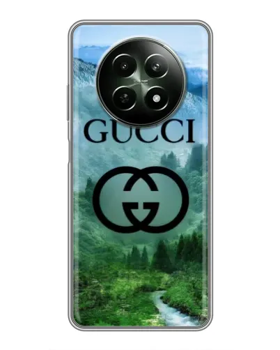 Чехол для Realme 12 5G с картинкой «Gucci — горный пейзаж»
