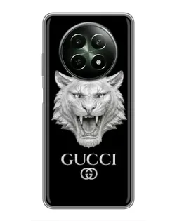 Чехол для Realme 12 5G с картинкой «Gucci — серебряный лев»